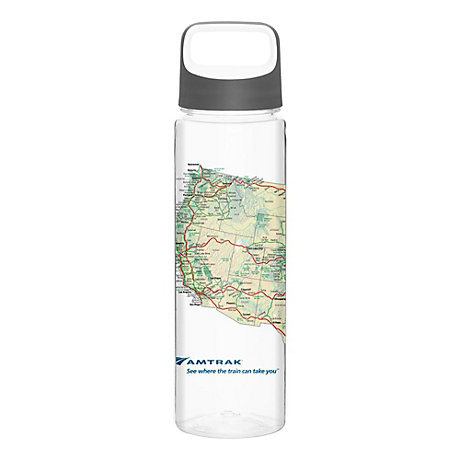 Amtrak System Map h2go Water Bottle