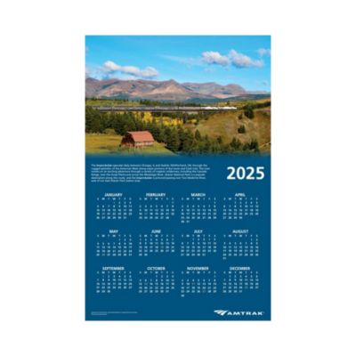 2025 Amtrak Calendar - 24 in. x 36 in.