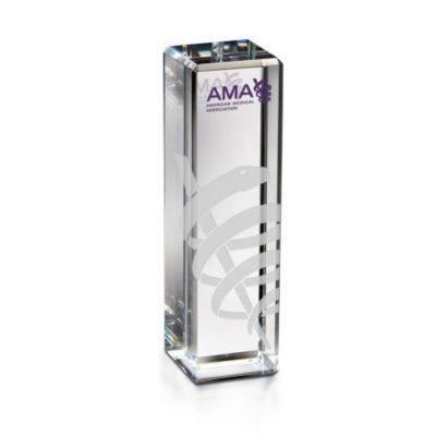 Apex Optical Crystal Tower Award - 7 in. H x 2 in. W x 2 in. D