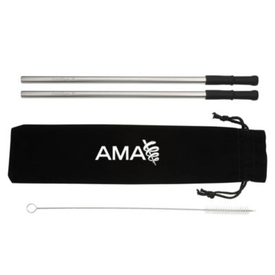 Reusable Stainless Steel Straw Set with Brush