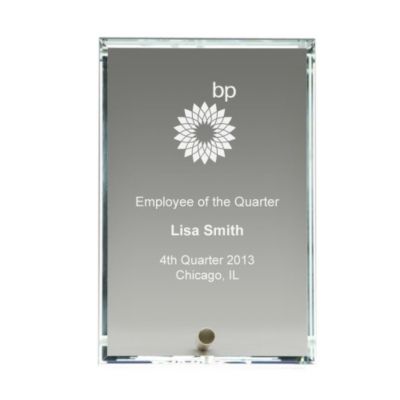 Crystal Etched Glass Award - 4 in. x 6 in.