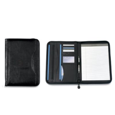 Wall Street Zippered Padfolio - 10.25 in. W x 13.75 in. H