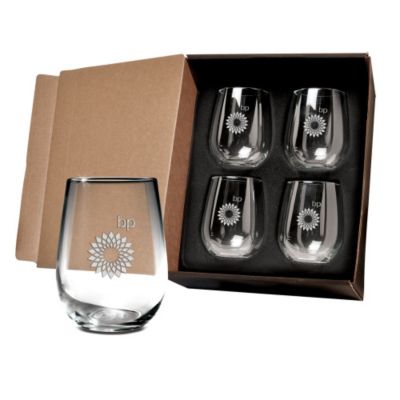 Metro Stemless White Wine Glasses - Set of 4