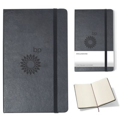 Moleskine Hard Cover Ruled Large Notebook - 5 in. x 8.25 in.