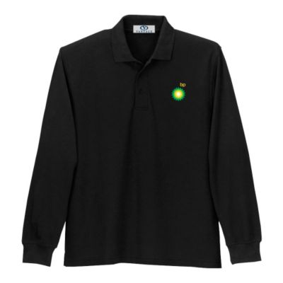 Long Sleeve Soft-Blend Double-Tuck Pique Polo Shirt