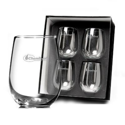 Metro Stemless White Wine Glasses - Set of 4