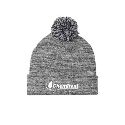 Sport-Tek Heather Pom Pom Beanie