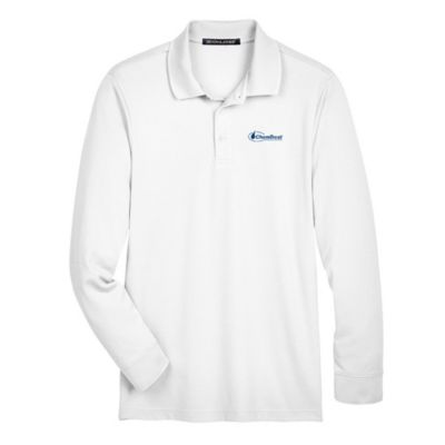 Devon and Jones CrownLux Performance Plaited Long Sleeve Polo Shirt