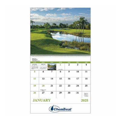 Fairways and Greens Spiral Calendar (1PC)