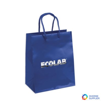 Crystal Paper Gloss Eurotote Bag - 7.75 in. x 4.75 in. x 9.75 in. - ECO
