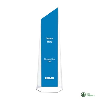 Ecolab Customer Acrylic Award - 3.5 in. W x 10.75 in. H x 2 in. D - ECO