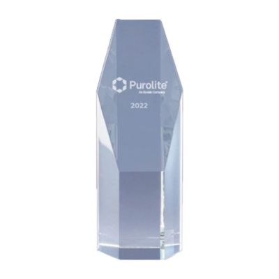 Pillar Crystal Award - Purolite - 8 in.