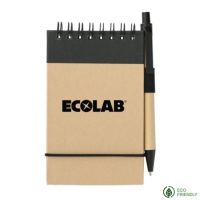 Recycled Spiral Jotter with Pen - 5 in. x 4 in. - ECO