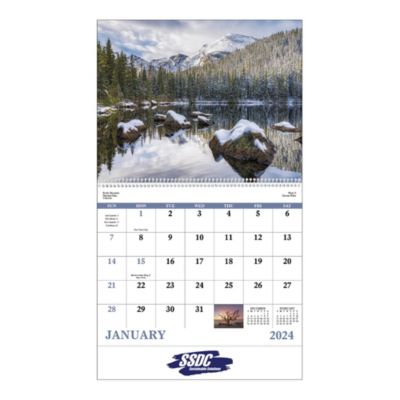 Landscapes of America 2024 Calendar - Spiral - SSDC
