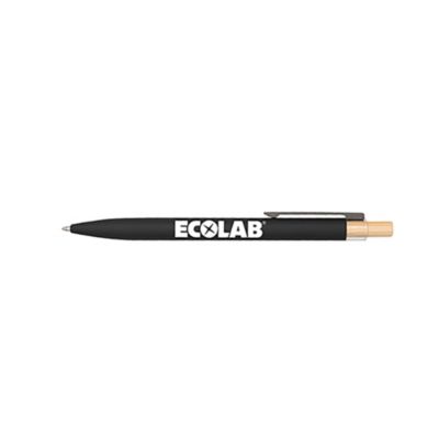 Recycled Aluminum Pen with Bamboo Plunger - ECO