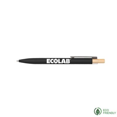 Recycled Aluminum Pen with Bamboo Plunger - ECO