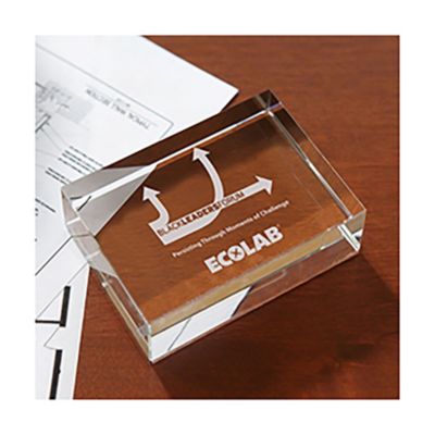 Benchmark Rectangle Paperweight - Black Leader Forum