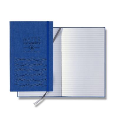 Linen Banded Medium Journal - 5.25 in. x 8.5 in. - Water University