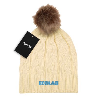 AWS Cameron Cable Knit Pom Beanie - ECO