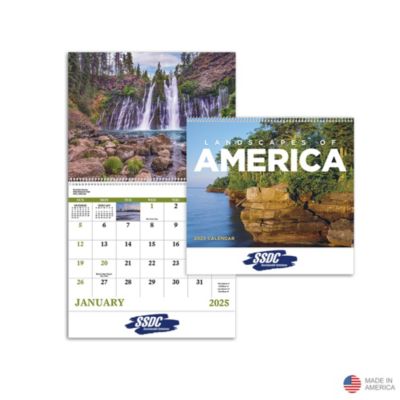 Landscapes of America 2025 Calendar - Spiral - SSDC