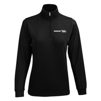 Ladies Vansport Mesh Quarter-Zip Tech Pullover - MCF