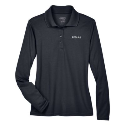 Ladies Core365 Pinnacle Long-Sleeve Pique Polo - Ships from Canada Only - ECO