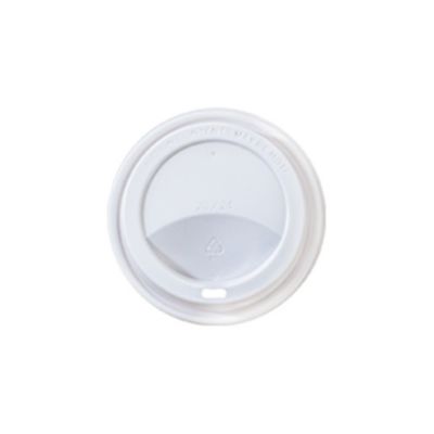 White Dome Sip-Thru Lids - Sleeve of 100