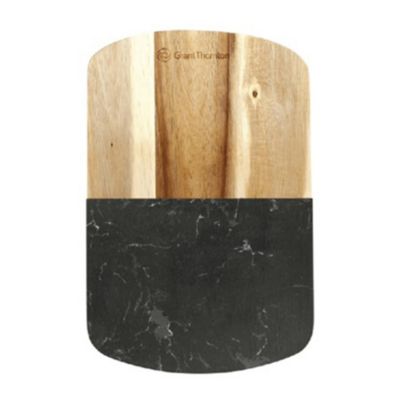 Black Marble Cheese Board Set with Knives