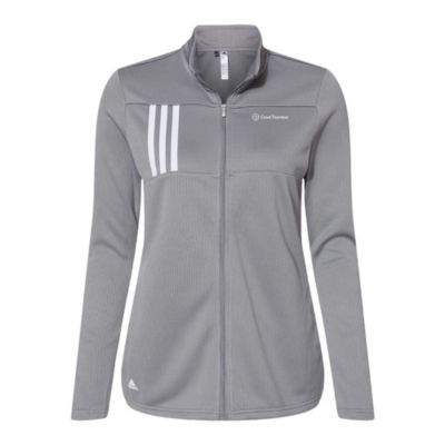 Adidas Ladies 3-Stripes Double Knit Full-Zip