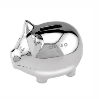 Silver Piggy Bank - Chase