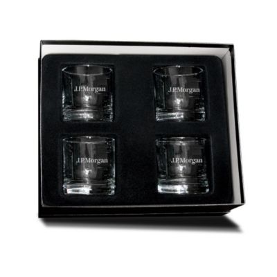 Old Fashioned Glassware Gift Set - 4 Piece - 11 oz. - J.P. Morgan