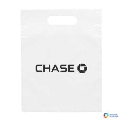 Plastic Die-Cut Handle Bag - 9.5 in. W x 12 in. H - Chase