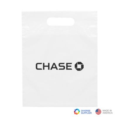 Plastic Die-Cut Handle Bag - 9.5 in. W x 12 in. H - Chase