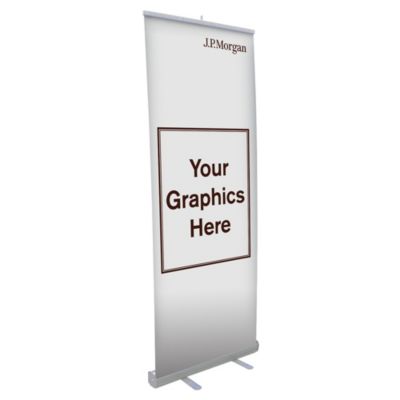 Economy Retractor Banner Display Kit - 31.5 in. - J.P. Morgan