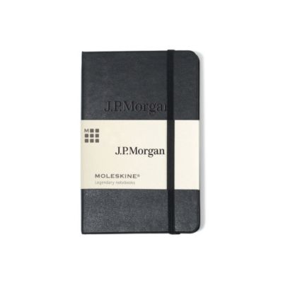 Moleskine Hard Cover Ruled Notebook - 3.5 in. x 5.5 in. - J.P. Morgan