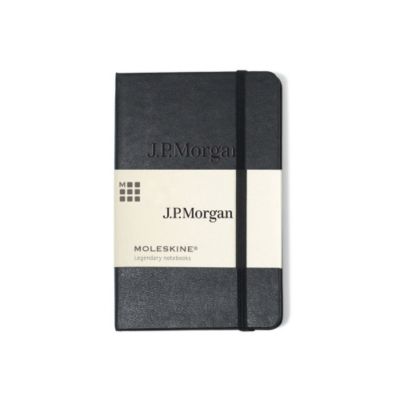 Moleskine Hard Cover Ruled Notebook - 3.5 in. x 5.5 in. - J.P. Morgan