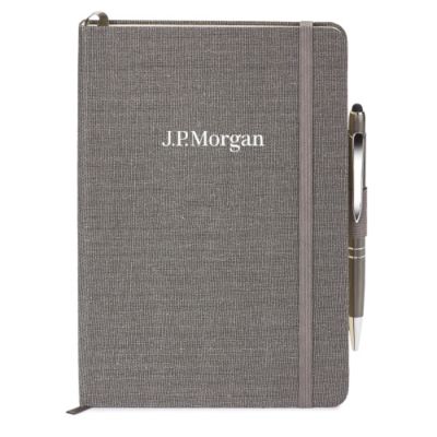Linen Journal & Pen Combo - J.P. Morgan