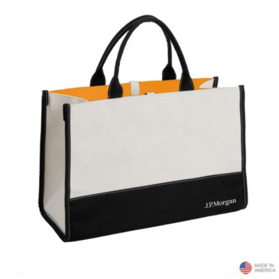 Custom Lined Tote - 18 in. x 12 in. x 7 in. - J.P. Morgan