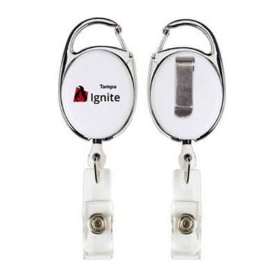 Retractable Badge Reel with Pocket Clip - Tamp Ignite