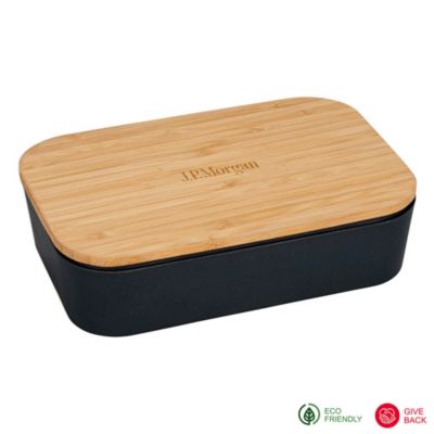 Bamboo Fiber Lunch Box with Cutting Board Lid - J.P. Morgan