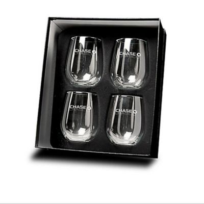 Metro Stemless Glasses - 4 pc. Set - 17 oz. - Chase Business Banking - Spanish