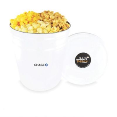 Nikkis Popcorn Tri-Flavor Popcorn Tin Gluten Free - 6.5 Gallon - Chase Business Banking - Mandarin