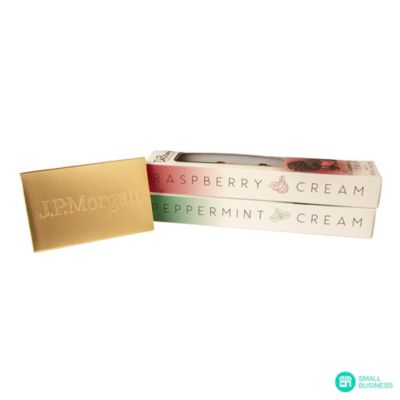 DeBrand Fine Chocolates The Fives - Set of 2 - Peppermint Cream & Raspberry Cream - J.P. Morgan