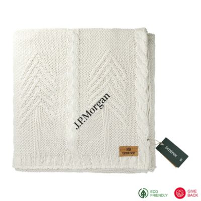 tentree Organic Cotton Cable Blanket - J.P. Morgan