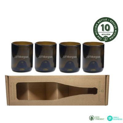 Refresh Glass Amber 4-Pack Glasses 12 oz. - J.P.Morgan