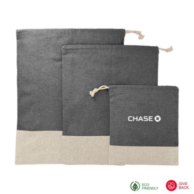 Split Recycled 3-Piece Travel Pouch Set - Chase