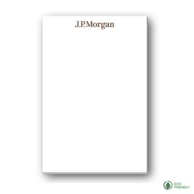 Souvenir Eco-Friendly Sticky Notepad - 25 Sheets - 4 in. x 6 in. - J.P. Morgan