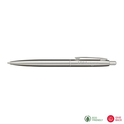 Recycled Stainless Steel Ballpoint Pen - J.P. Morgan