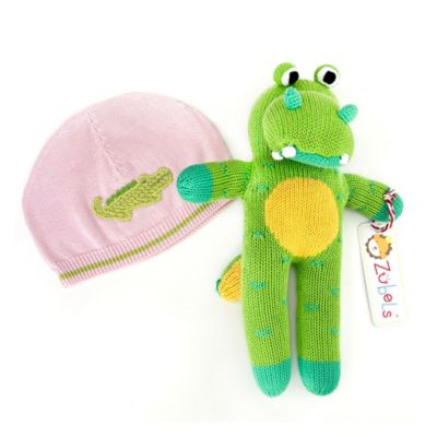 Zubels Alligator Toy and Knit Hat Set - Chase Business Banking - Spanish