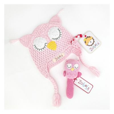 Zubels Owl Rattle and Hat Set - Chase Business Banking - Mandarin